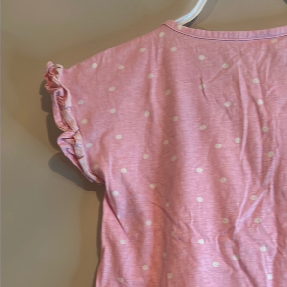Soft Pink Short Sleeve Tee with Ruffle Sleeves - Picture 4 of 7